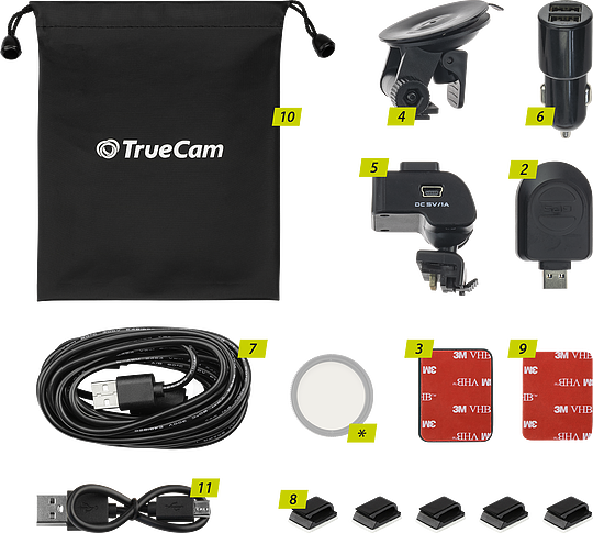 TrueCam A5s - Pack contents