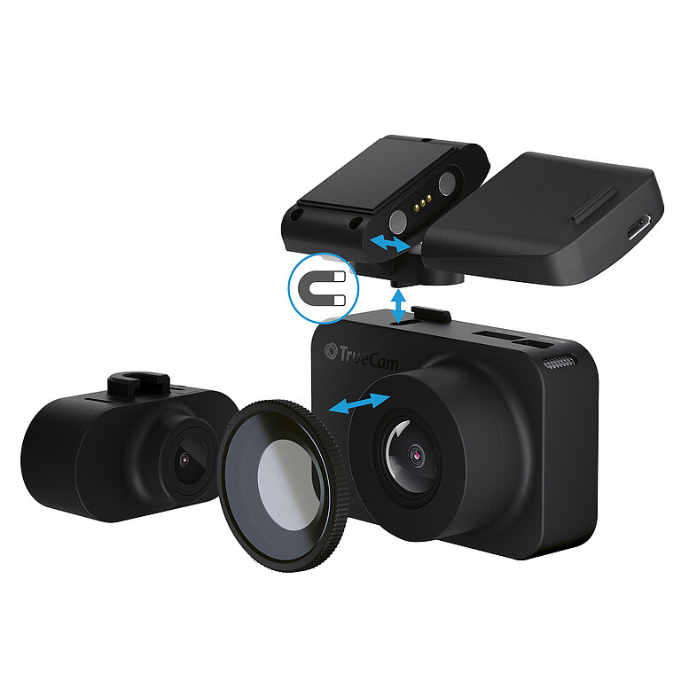 TechU™ Dashcam 4K M11 Pro Dual Camera – Écran tactile de 4 pouces